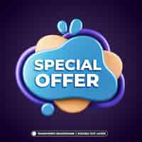 Free PSD special offer 3d promotion banner template