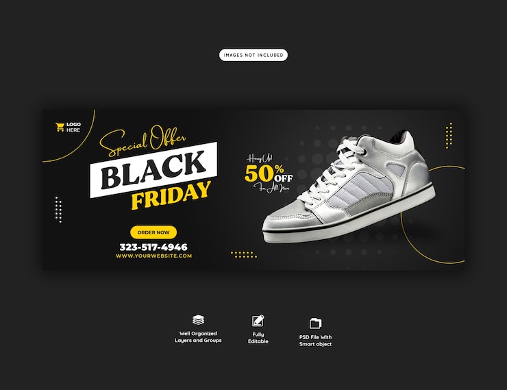 Free PSD special offer black friday facebook cover banner template