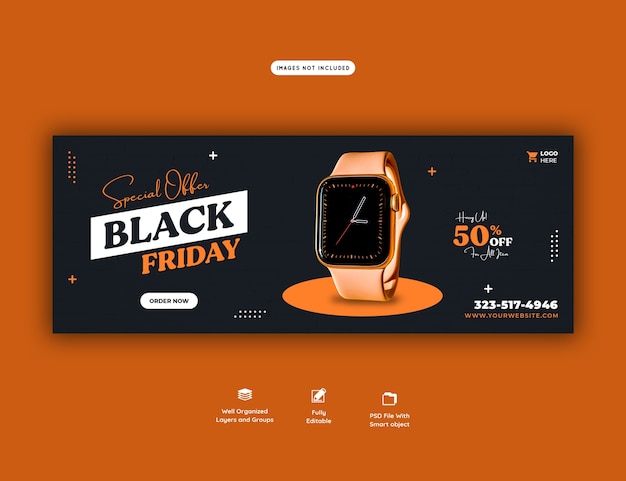 無料PSD スペシャルオファーブラックフライデーfacebookカバーバナーテンプレート