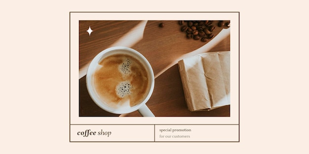 Free PSD special offer psd twitter header template for bakery and cafe marketing