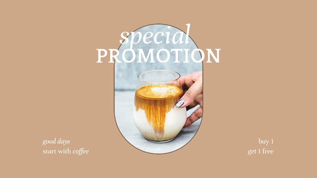Специальный рекламный шаблон psd-презентации для маркетинга пекарни и кафе