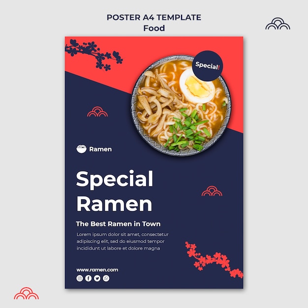Special ramen poster template