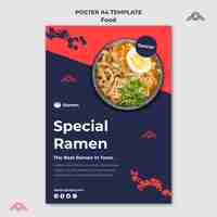 PSD gratuito modello di poster speciale ramen