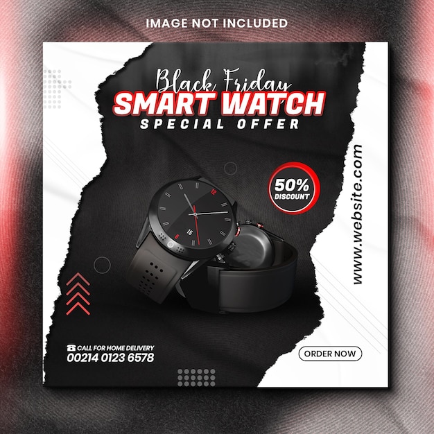Special smart watch social media advertising post banner