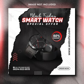 Special smart watch social media advertising post banner