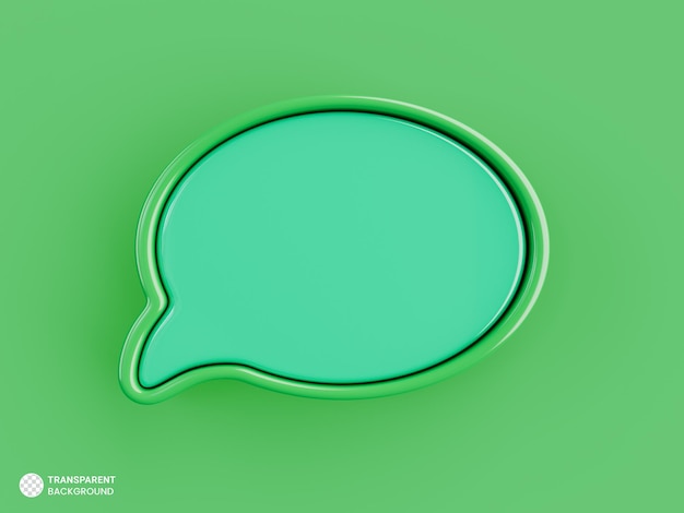 Free PSD speech bubble icon 3d render illustration