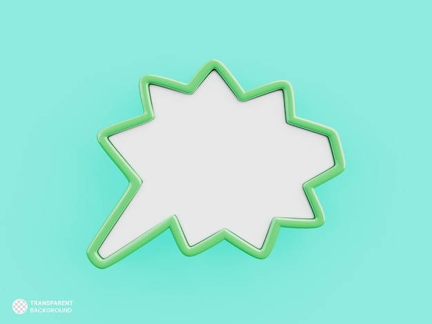 Free PSD speech bubble icon 3d render illustration