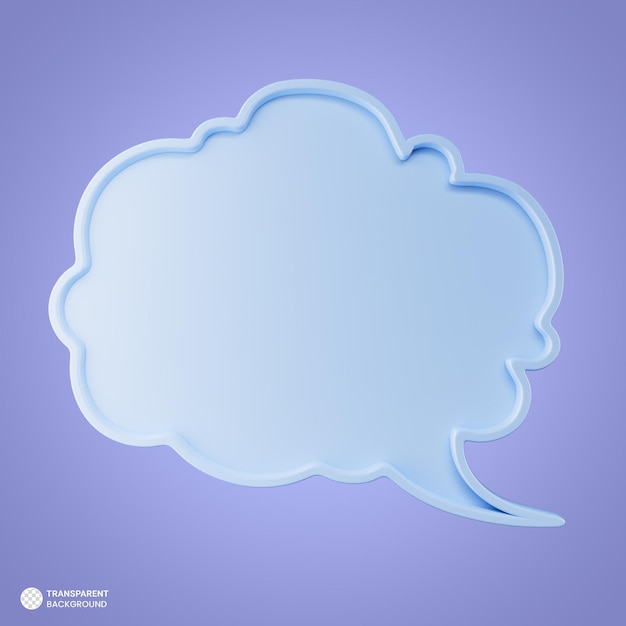 Free PSD speech bubble icon 3d render illustration