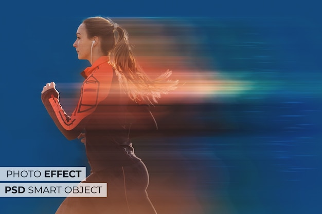 Free PSD speed motion photo effect