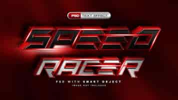 Free PSD speed racer text effect