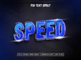 Бесплатный PSD Эффект скорости текста