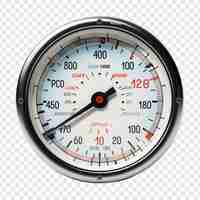 Free PSD speedometer isolated on transparent background