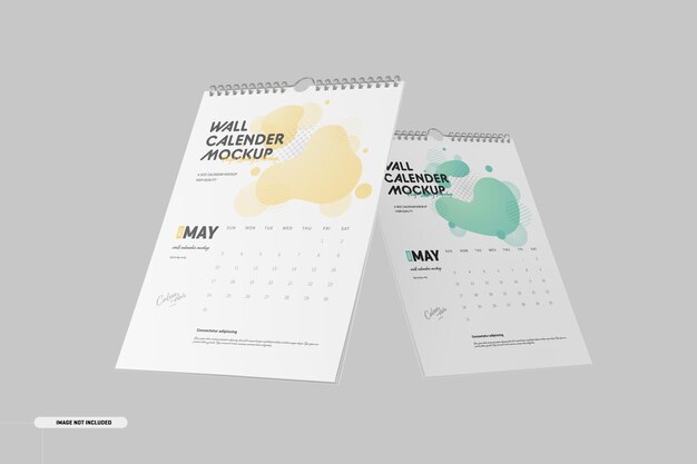 Spiral Wall Calendar Mockup