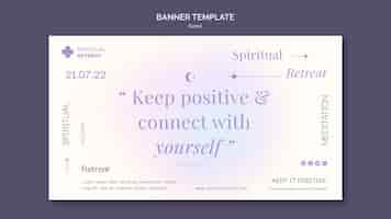 Free PSD spiritual retreat event banner template design