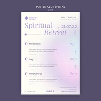 Spiritual retreat poster and flyer event template design