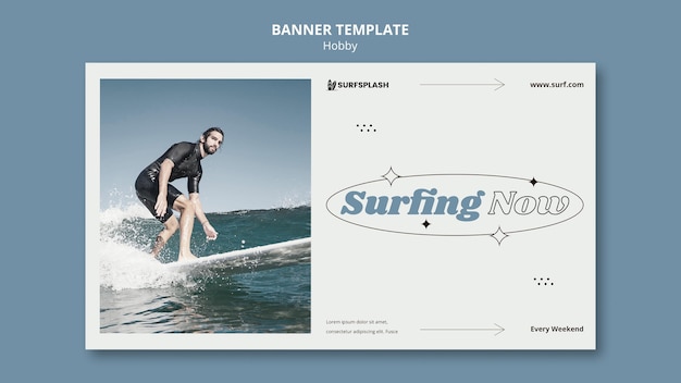 Splash and surf banner template