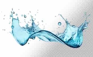 Free PSD splash of water on transparent background