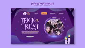 Free PSD spooky halloween celebration landing page template