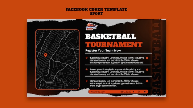 Sport and activity social media cover template