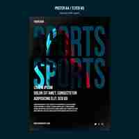 Free PSD sport ad poster template