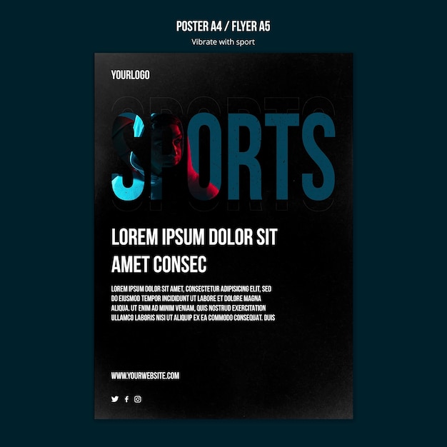 Sport ad template flyer