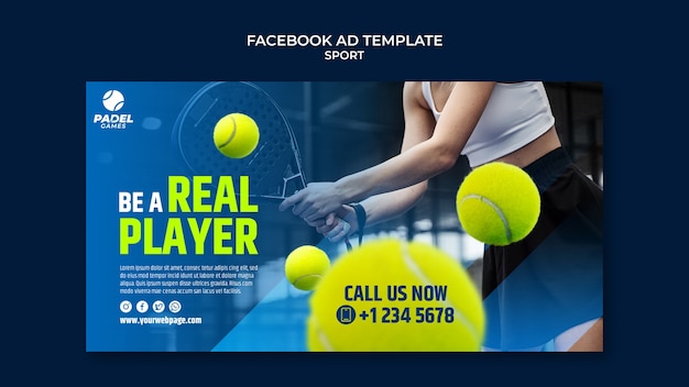 Бесплатный PSD Рекламный шаблон для спорта и активного отдыха в социальных сетях