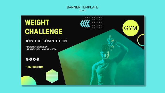 Free PSD sport banner business template