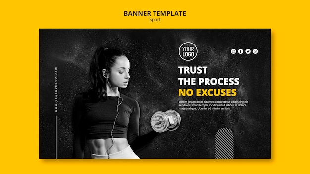 Free PSD sport banner template design