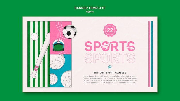 Sport banner template design