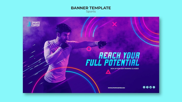 Free PSD sport banner template