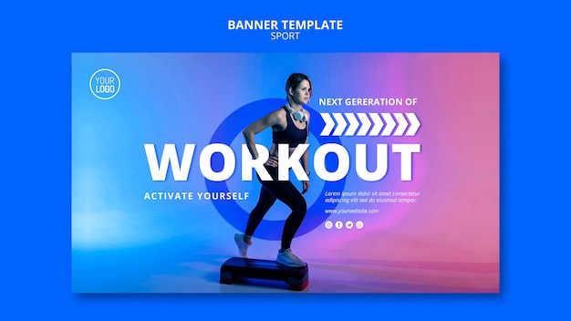 Free PSD sport banner template