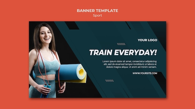 Free PSD sport banner template