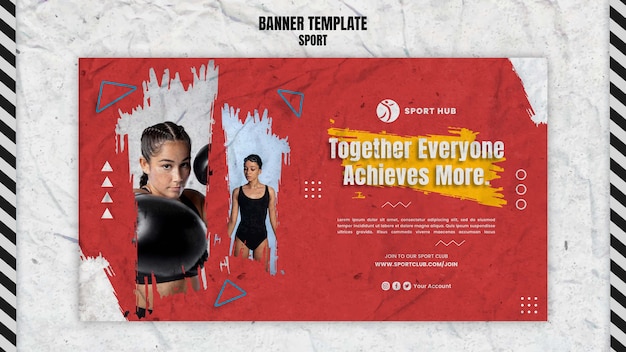 Free PSD sport banner template