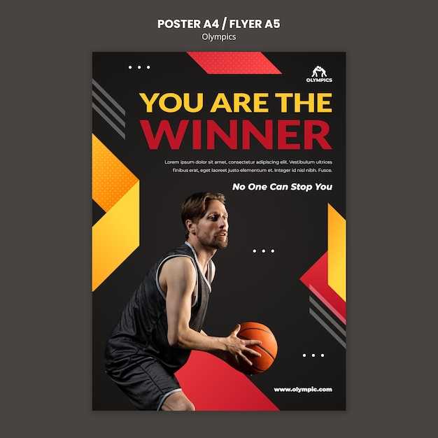 Free PSD sport competition print template