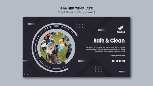 Sport concept banner template