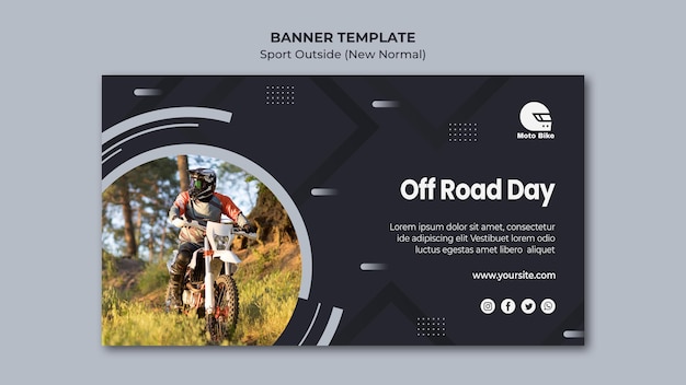 Free PSD sport concept banner template