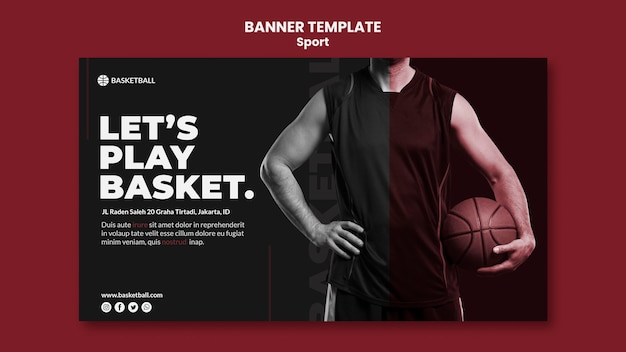 Free PSD sport concept banner template