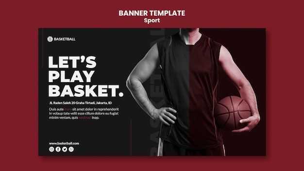 Sport concept banner template