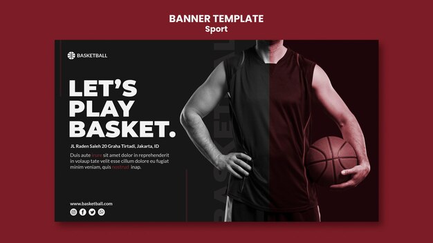 sport concept banner template