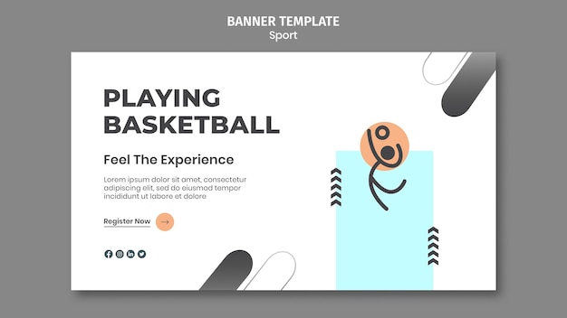 Sport concept banner template