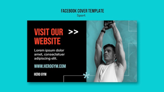 Free PSD sport concept facebook cover template