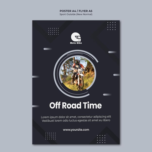 Sport concept flyer template