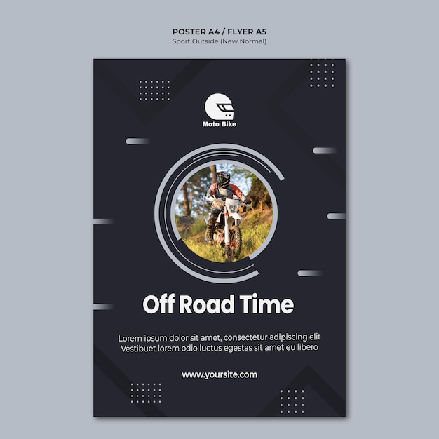 sport concept flyer template