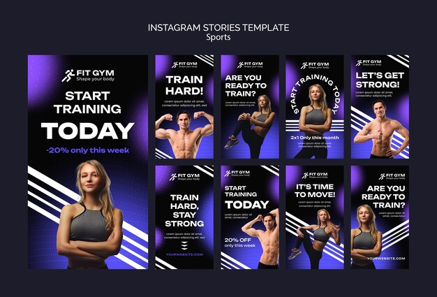 sport concept instagram stories