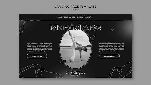 Sport concept landing page template