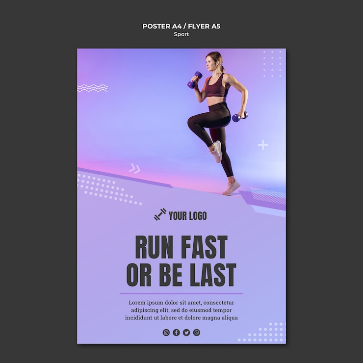 Free PSD sport concept poster design