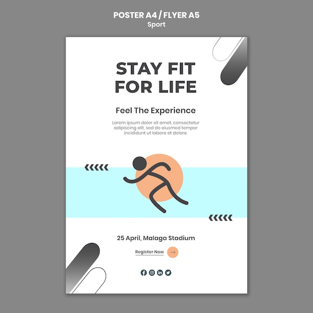 Free PSD sport concept poster template