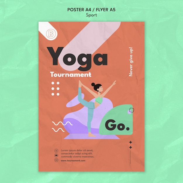 Free PSD sport concept  poster template