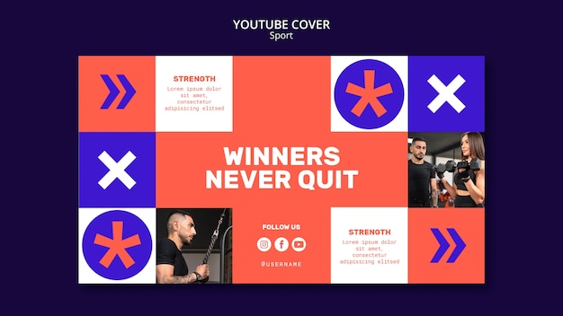 無料PSD スポーツ コンセプト youtube カバー
