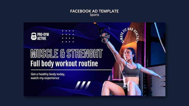 sport and fitness social media promo template